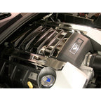 Chrome Cap Covers with Orange Carbon Fiber Inlay for 2010-2015 Camaro V6
