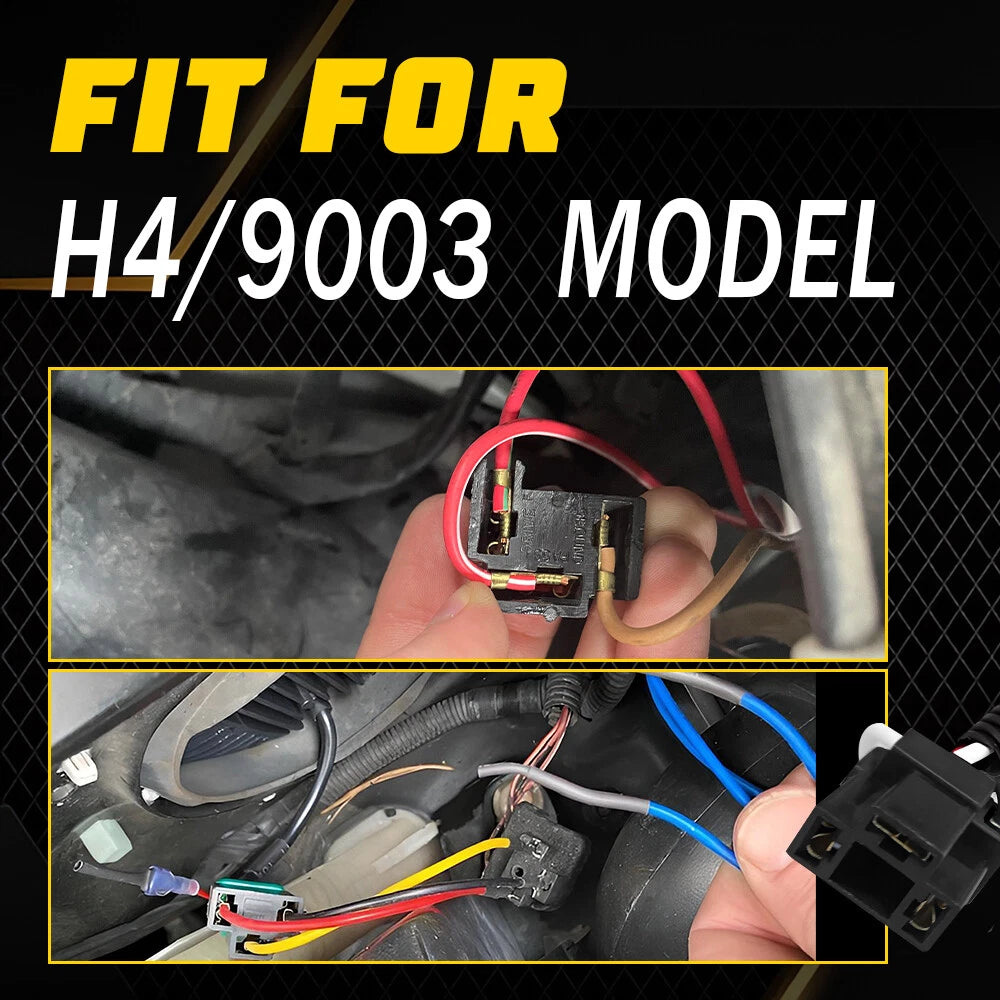 2X Headlight Adapter Harness Connector for Make Model