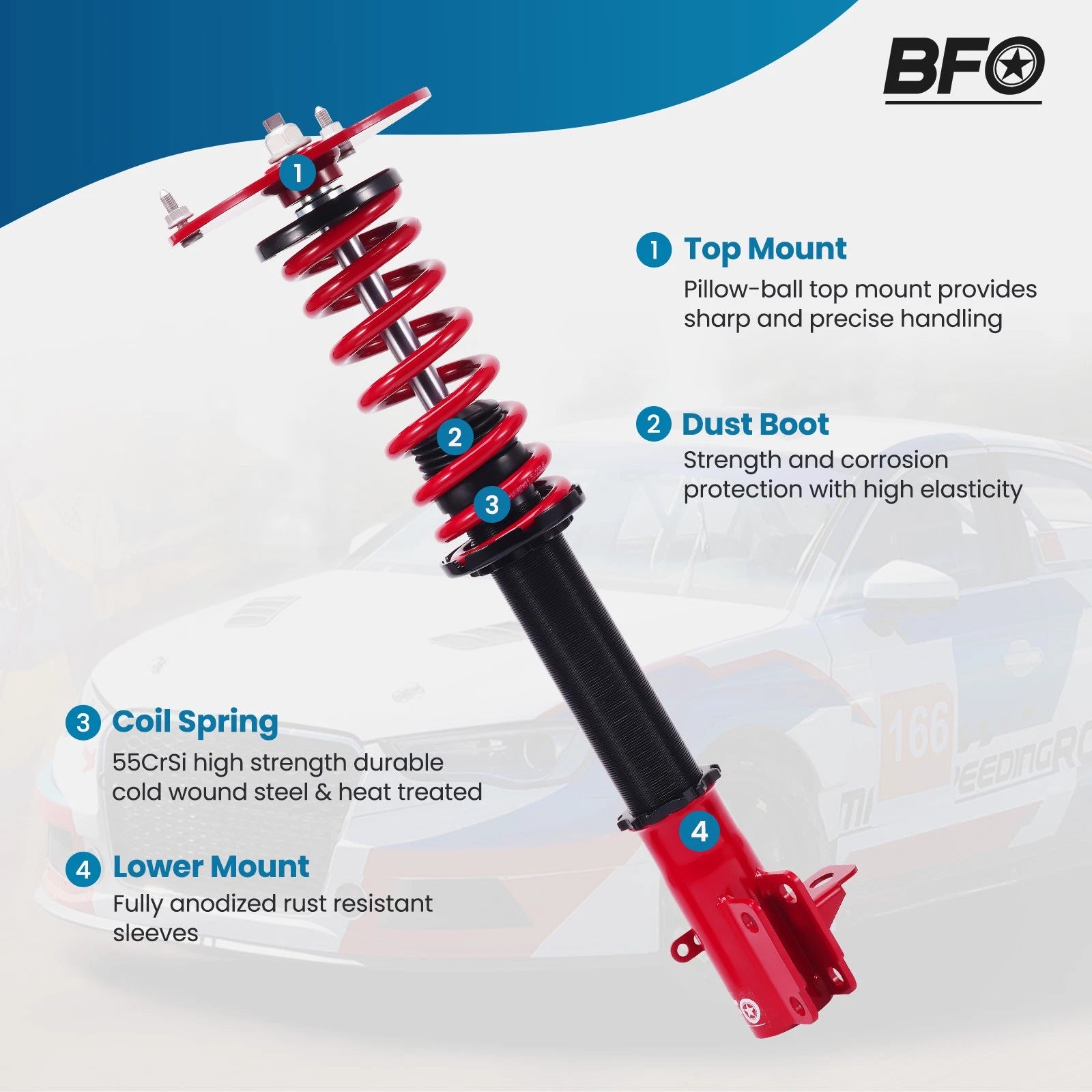 Coilover Suspension Kit for Dodge Neon SRT-4 (2003-2005) Adjustable Height