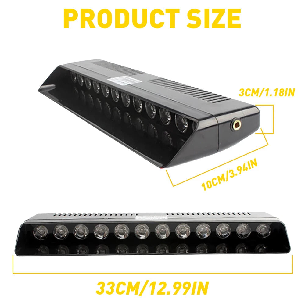 2X LED Windshield Emergency Lights for Universal Vehicles