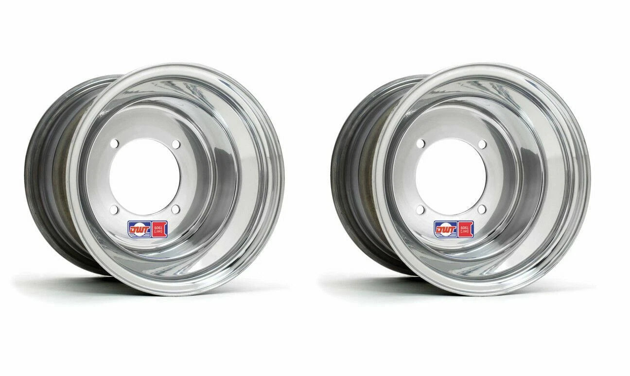 DWT .190 Polished Rear Wheels Rims Pair 9" 9x9 for Honda 450R 400EX 250R (2004–2009)