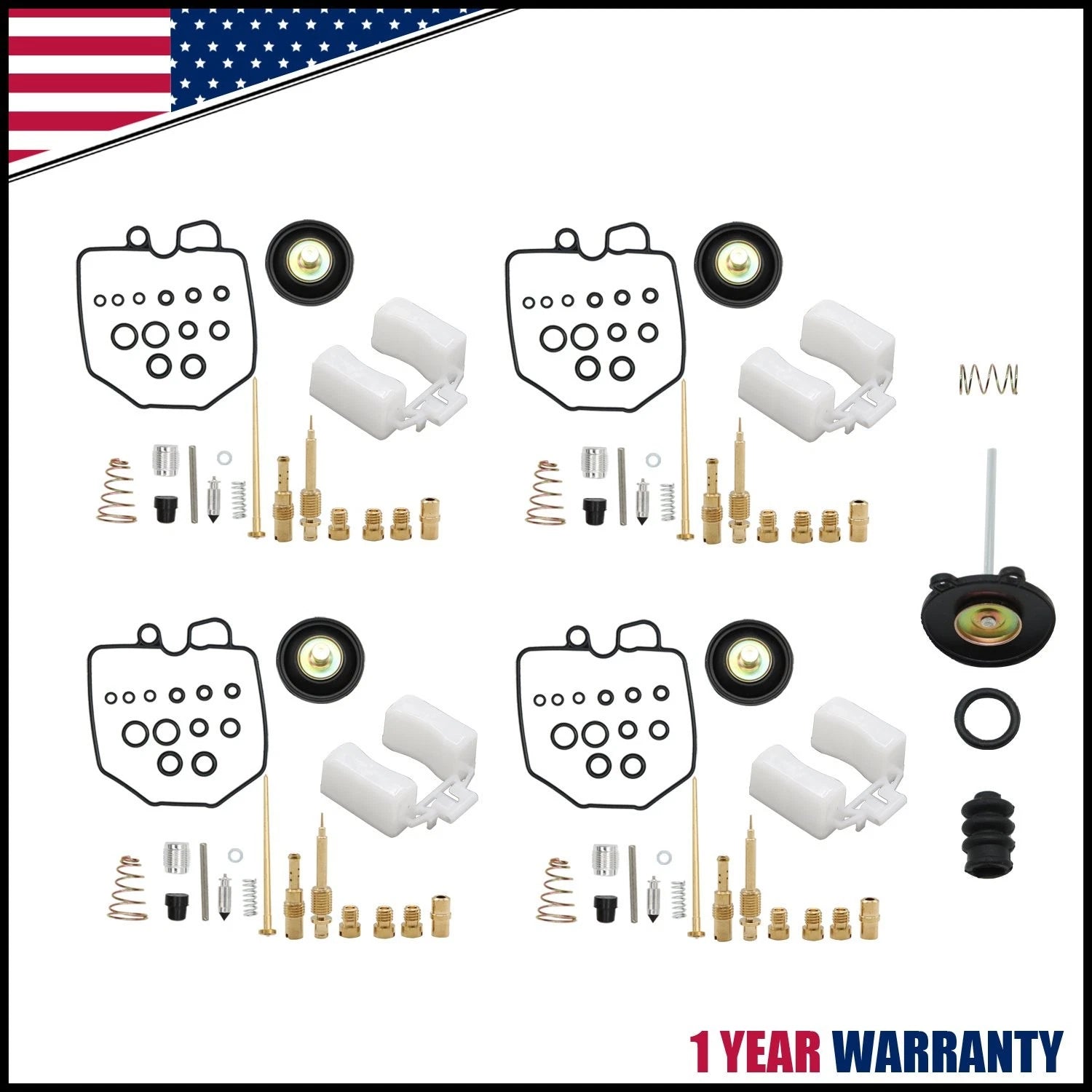 Carburetor Rebuild Kit with Plug for Honda CB750C/CB750K/CB750SC (1980–1982)