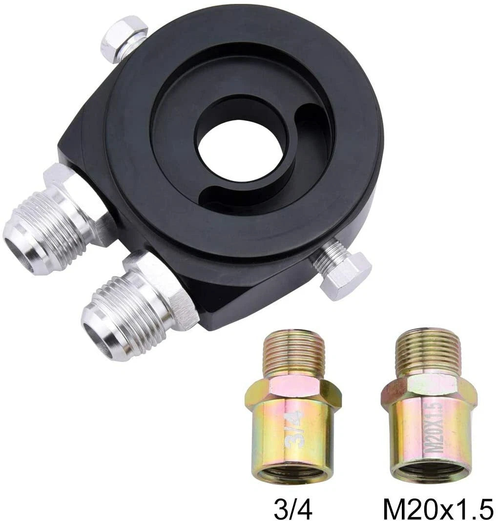 AN10 Transmission Oil Cooler Filter Adapter Kit for Universal Fit (15 Rows)