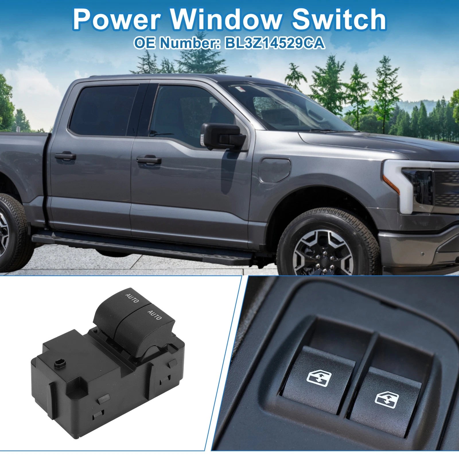 Front Power Window Switch for Ford F-150 (2011–2020) No.BL3Z14529CA