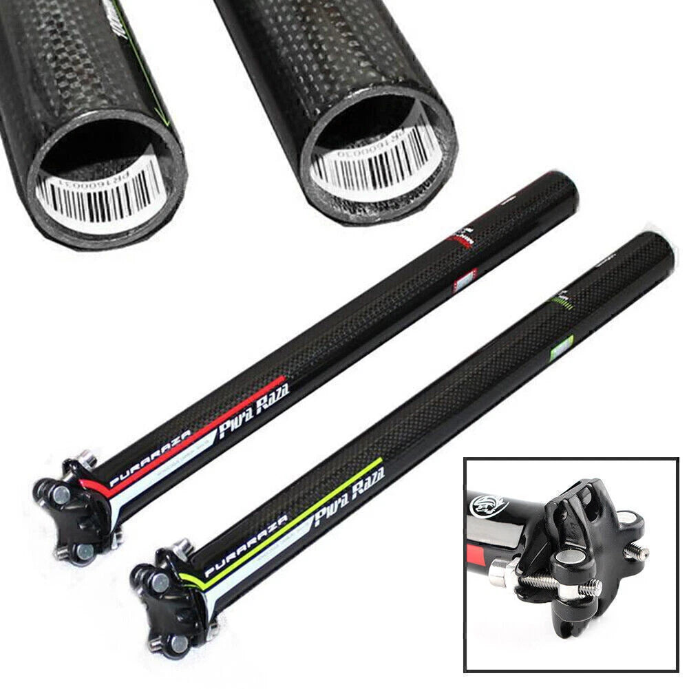 27.2mm Carbon Fiber Bike Seatpost for MTB Road Bicycle (350mm)