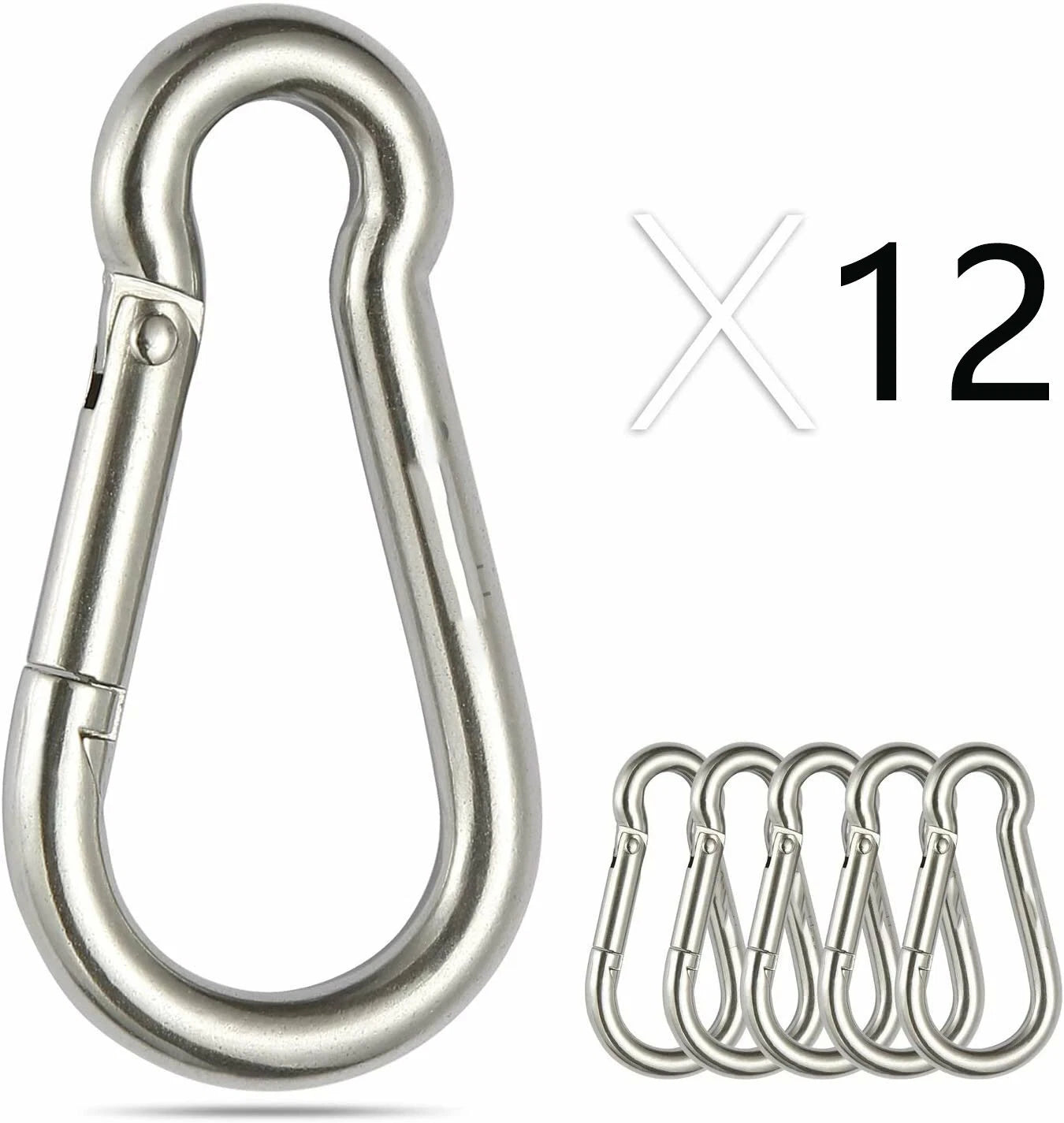 Stainless Steel Spring Snap Hook Carabiner for Universal Use 