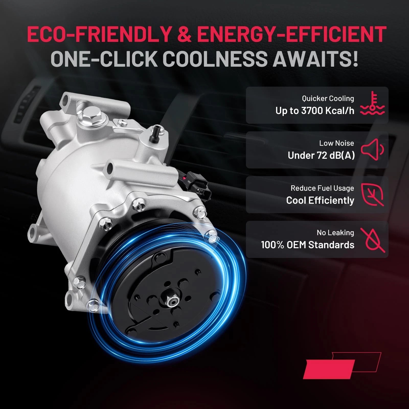 A/C Compressor with Clutch for Acura CSX, Honda Civic 2.0L (2006–2011) CO4919AC