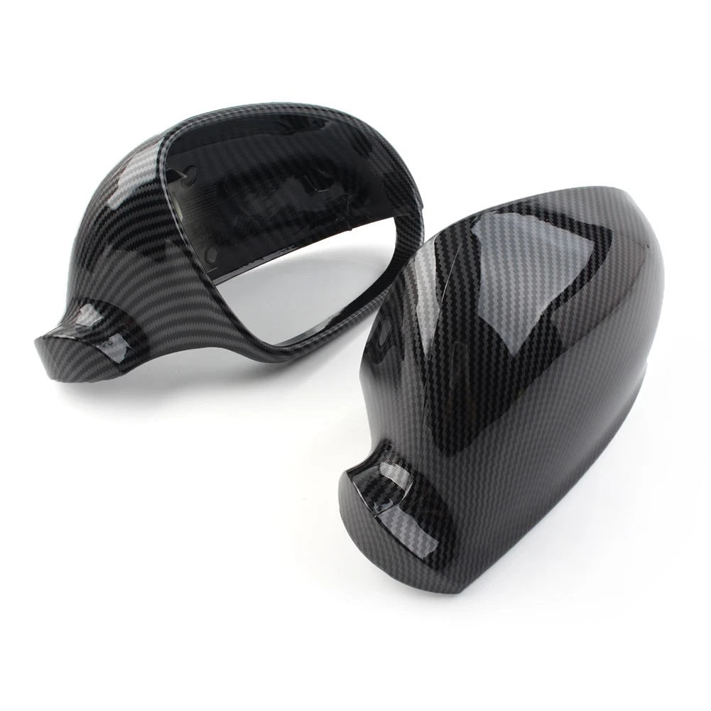 Rear View Mirror Cover Cap for VW Golf 5, EOS, Jetta, Passat (2003–2009) - Carbon Fiber Look