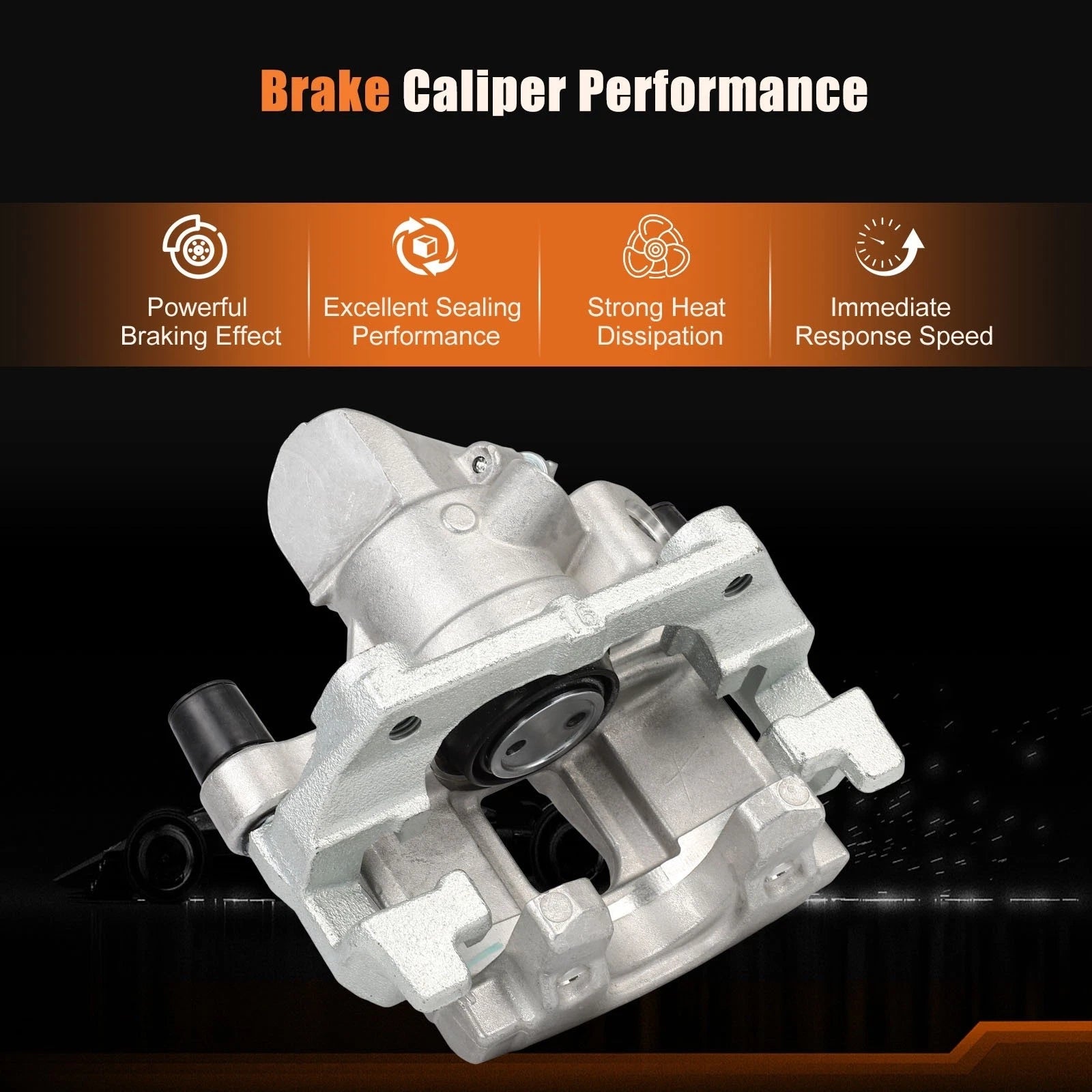 Rear Left Brake Caliper with Bracket for Ford Escape, Mazda 3 (2013-2016)