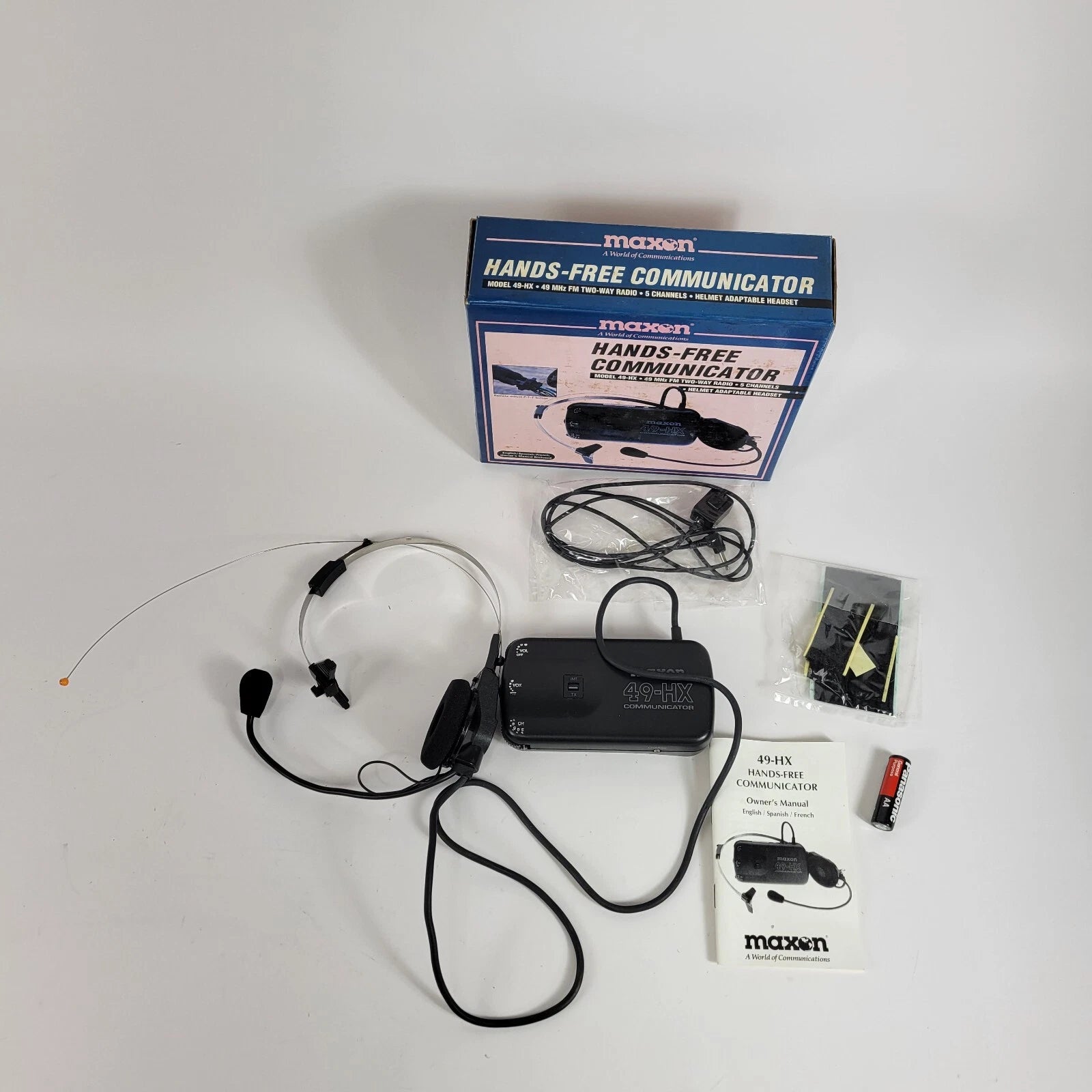 Maxon 49-HX 2 Way Hands-Free Communicator Headset for Helmet