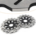 Front Brake Discs Rotors Black for KAWASAKI ZX9R ZX900C ZX12R (1998-2006)