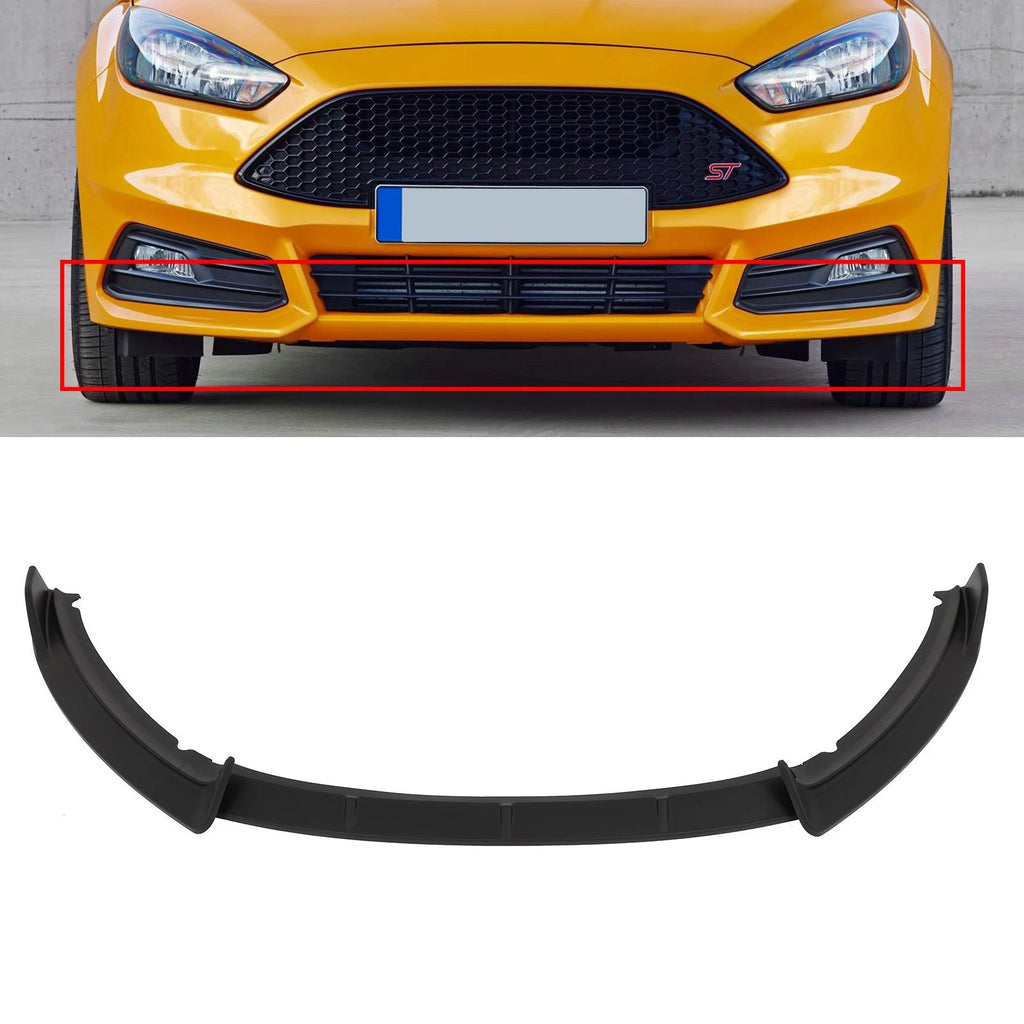 Matte Black Front Bumper Lip Spoiler for Ford Focus ST (2013–2014)
