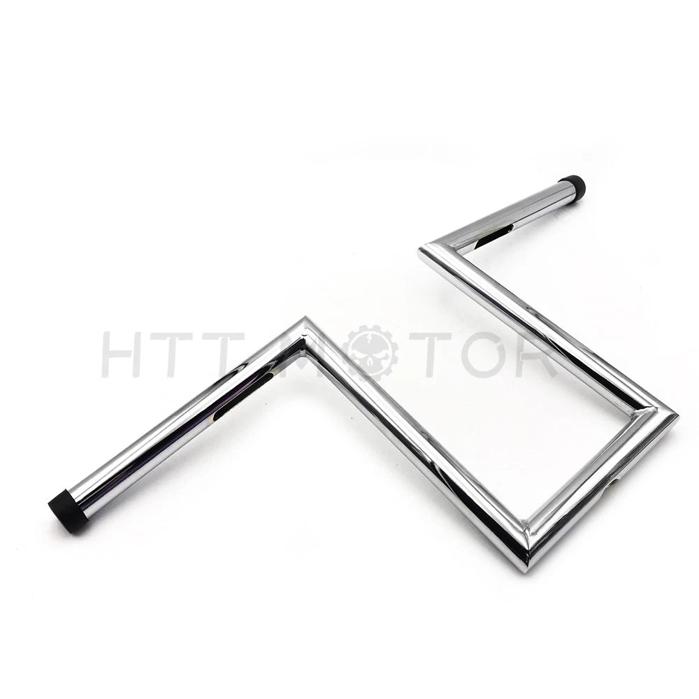 Chrome Z Bar 8" Rise Handlebars for Harley Softail Dyna Sportster