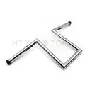 Chrome Z Bar 8" Rise Handlebars for Harley Softail Dyna Sportster