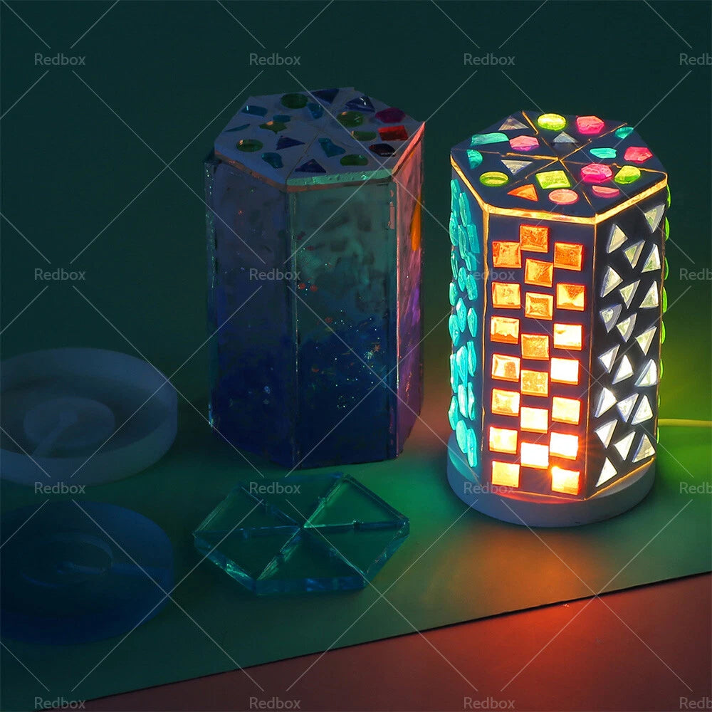 Silicone Resin Mold Set for DIY Craft Table Lamp & Pen Holder