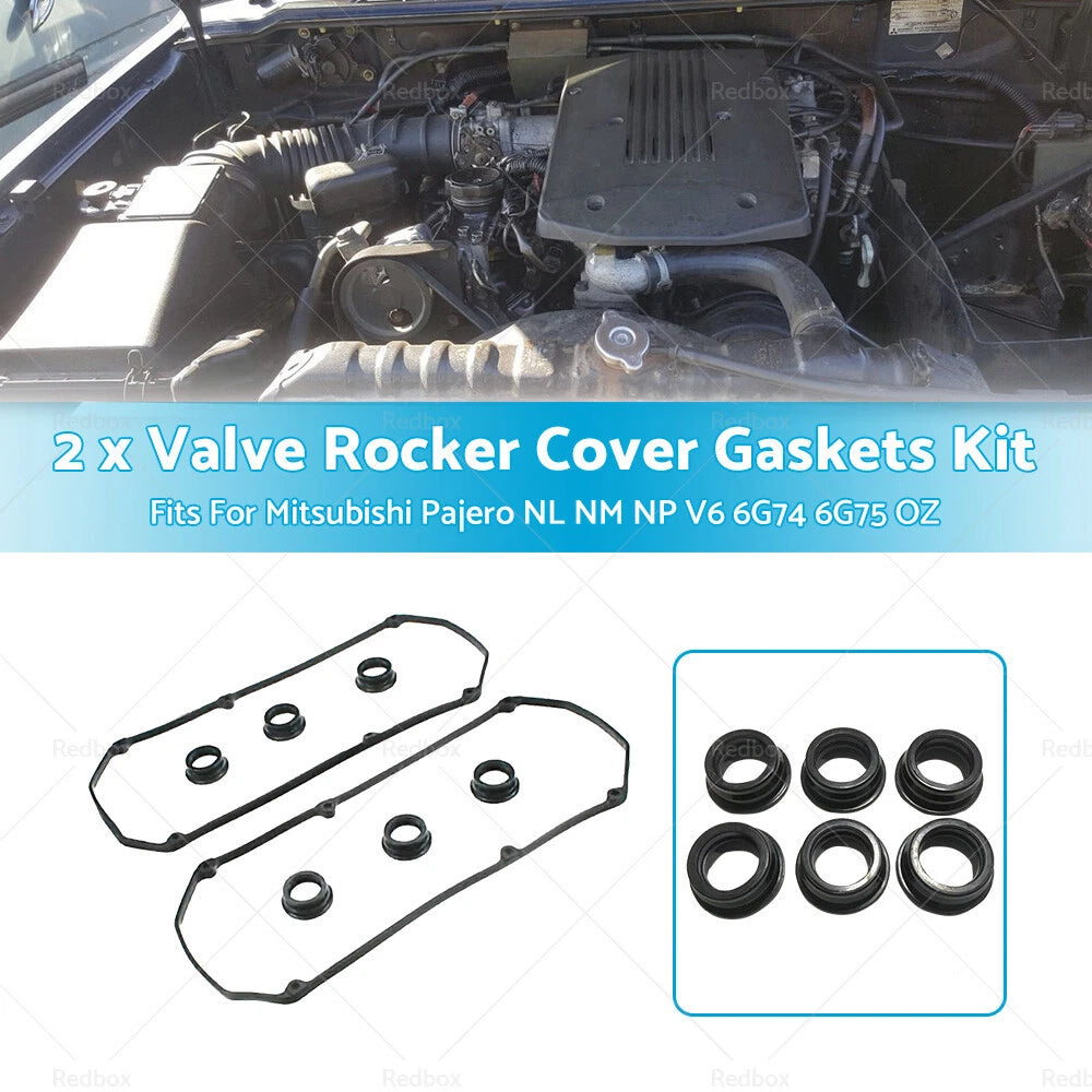 2 Valve Rocker Cover Gaskets Kit for Mitsubishi Pajero Eclipse Galant