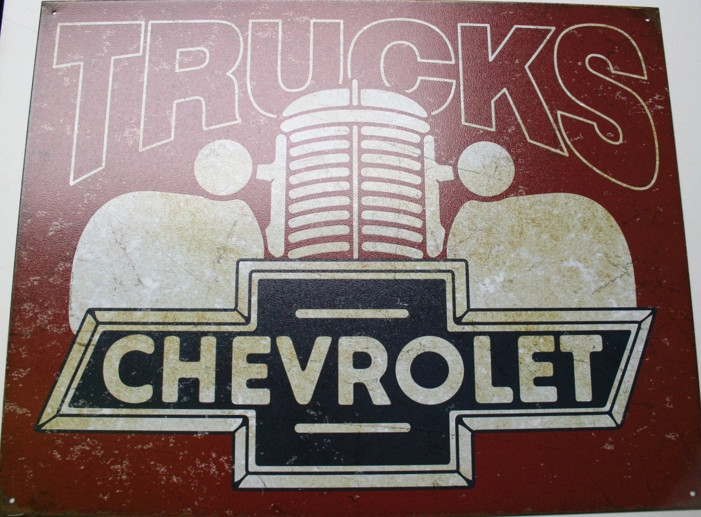 Tin Metal Sign for Chevrolet Trucks (Classic Power, Chevy Bowtie, SS, GM 2197)