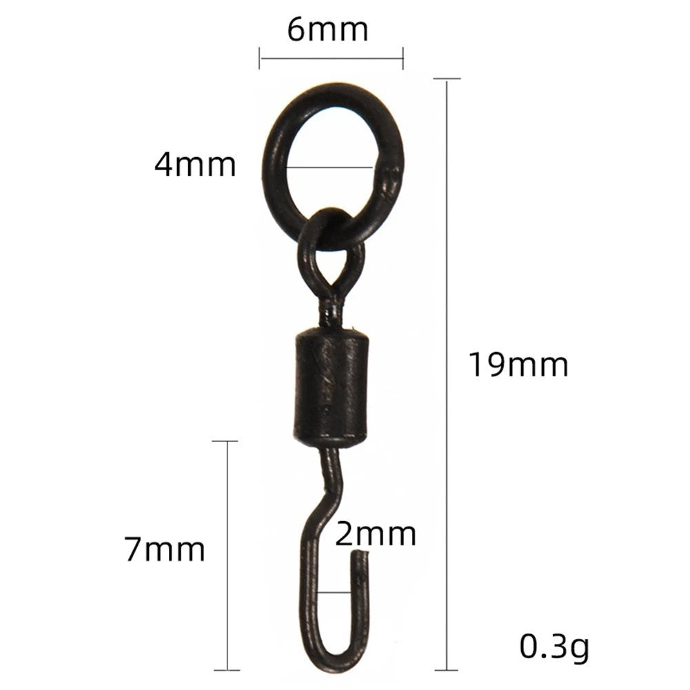 Set of 10 Spinner Swivels for Carp Fishing - Quick Change Alloy Copper