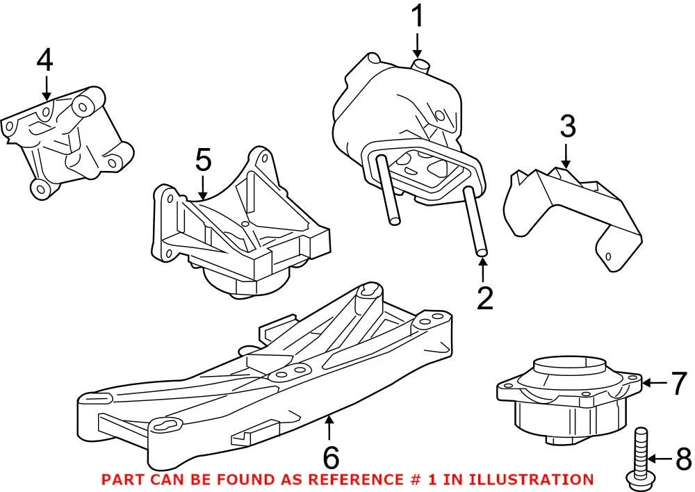Genuine OEM Engine Mount for Chrysler 300 Dodge Challenger Charger (2005–2023)