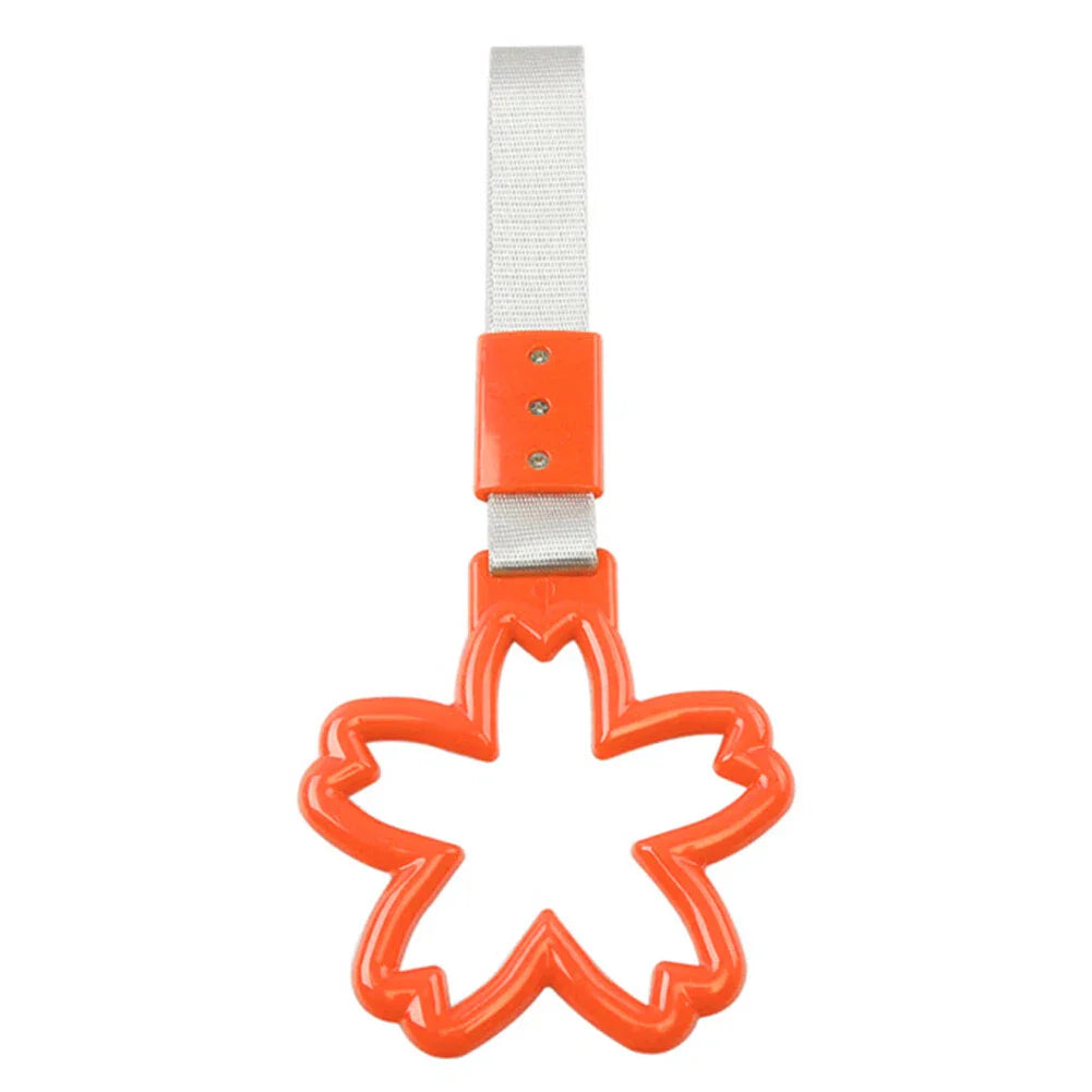 Orange Cherry Blossom Ring Handle Strap for Train Bus Charm Tools