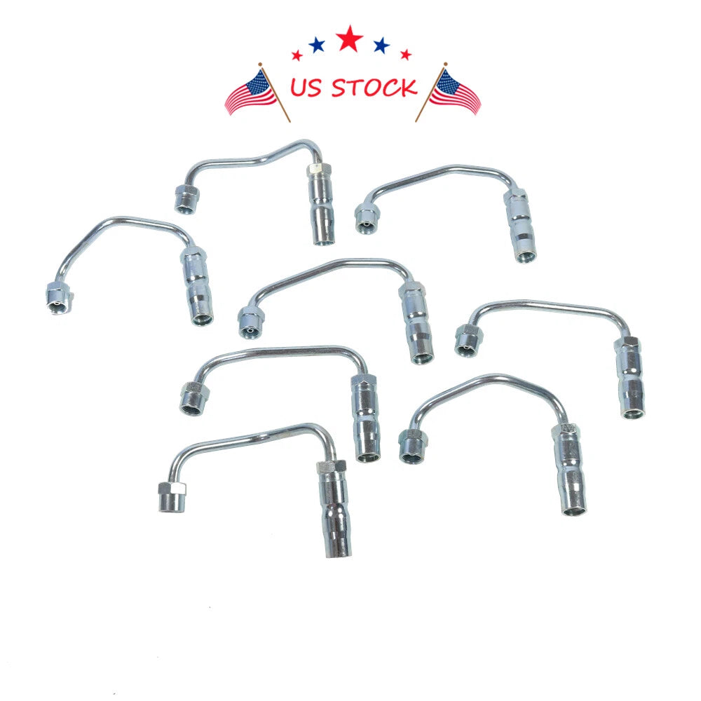 Set of 8 Fuel Injector Lines for Chevy GMC Duramax 6.6L LB7 (2001–2004)