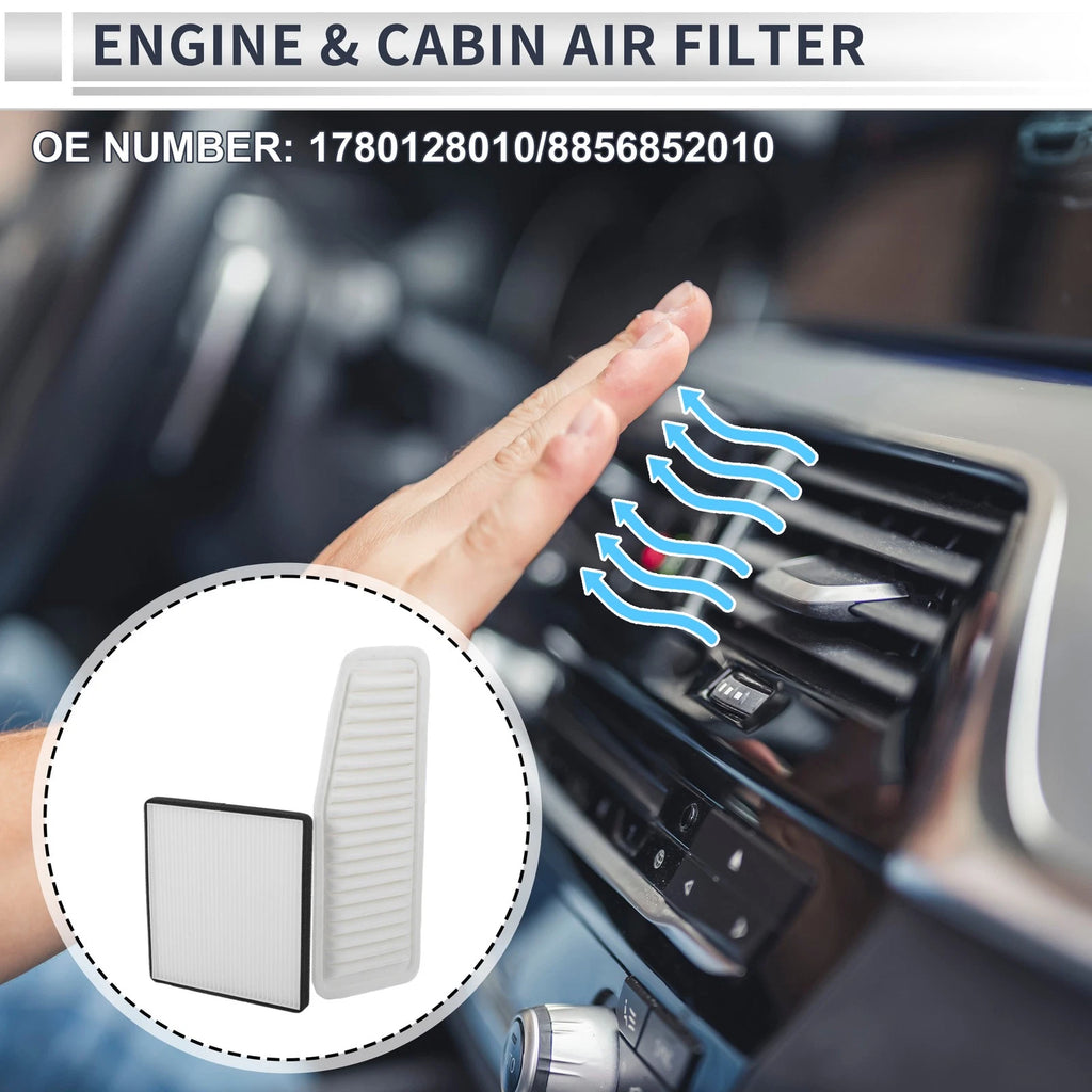 Engine Cabin Air Filter Combo No. 17801-28010 for Toyota RAV4 (2001–2005)