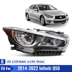 LED Headlight Assembly for Infiniti Q50 (2018–2019) Passenger Side RH