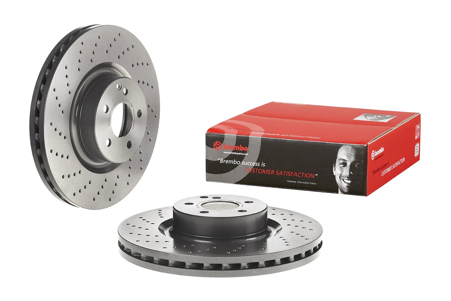 Brembo 360mm Drilled Brake Disc Rotor for Mercedes C215 W220 (2003–2010)