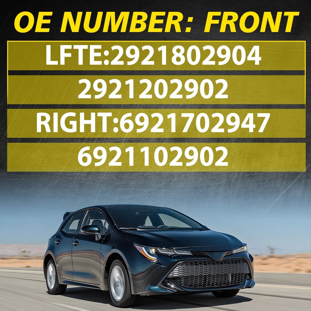 Set of 2 Outside Door Handles for Toyota Corolla (2014–2019)