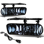 Fog Light Lamp Pair + Switch for Cadillac Escalade (2002–2006) Smoked Lens