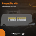 1 Pair Light Gray Sun Visor for Honda Pilot (2017–2021) Ridgeline (2018–2020)