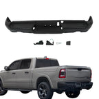Rear Bumper Assembly for RAM 1500 (2019–2022) Primered, Dual Exhaust