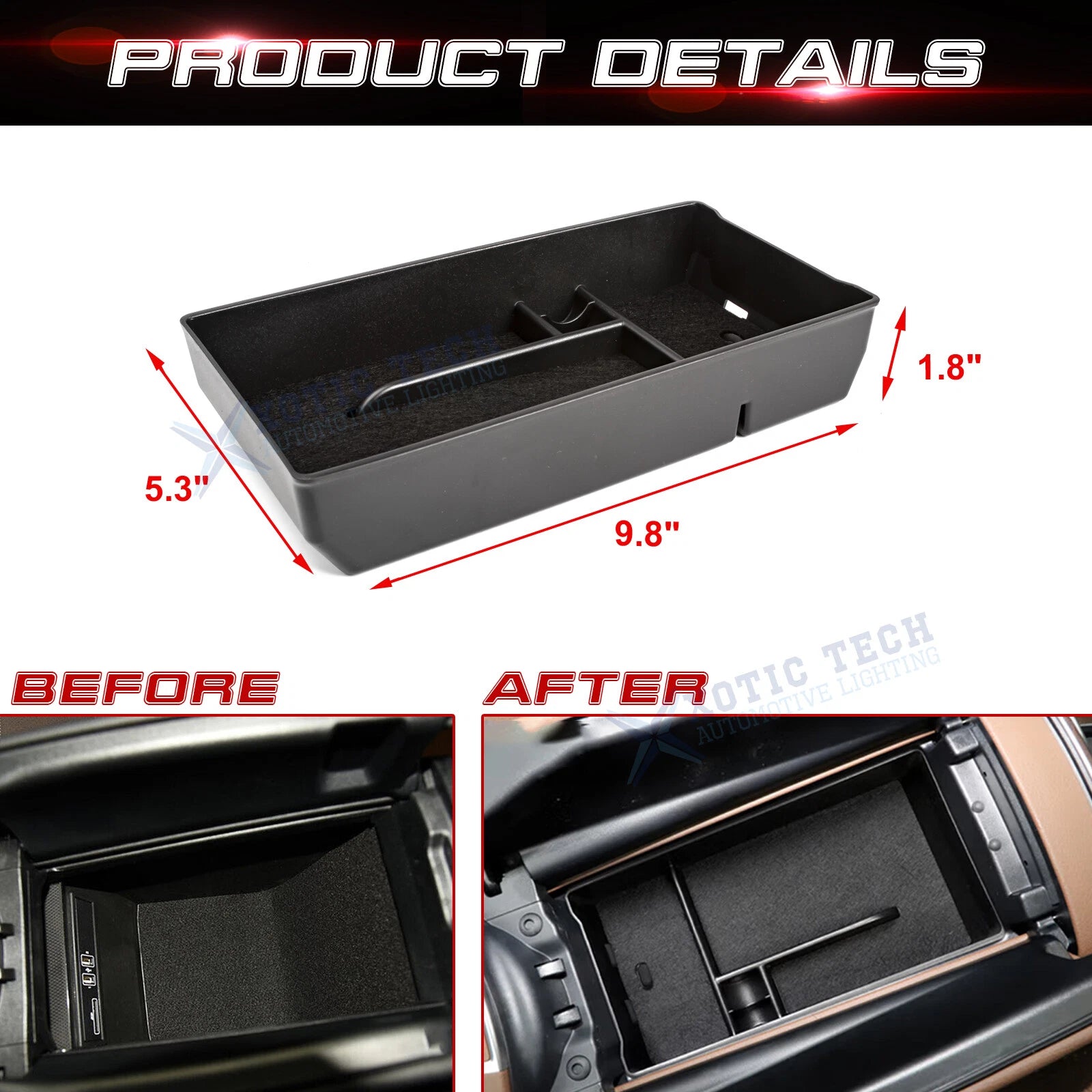 Console Armrest Box Insert Storage Case for Mercedes-Benz E-Class (2021-2023)