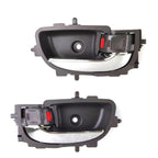 Interior Door Handle Gray+CH Pair L+R Fits Toyota Vios Yaris 4D SED 2007-12 D06