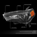 Black Amber Signal Projector Headlight for Toyota 4Runner (2014–2020)