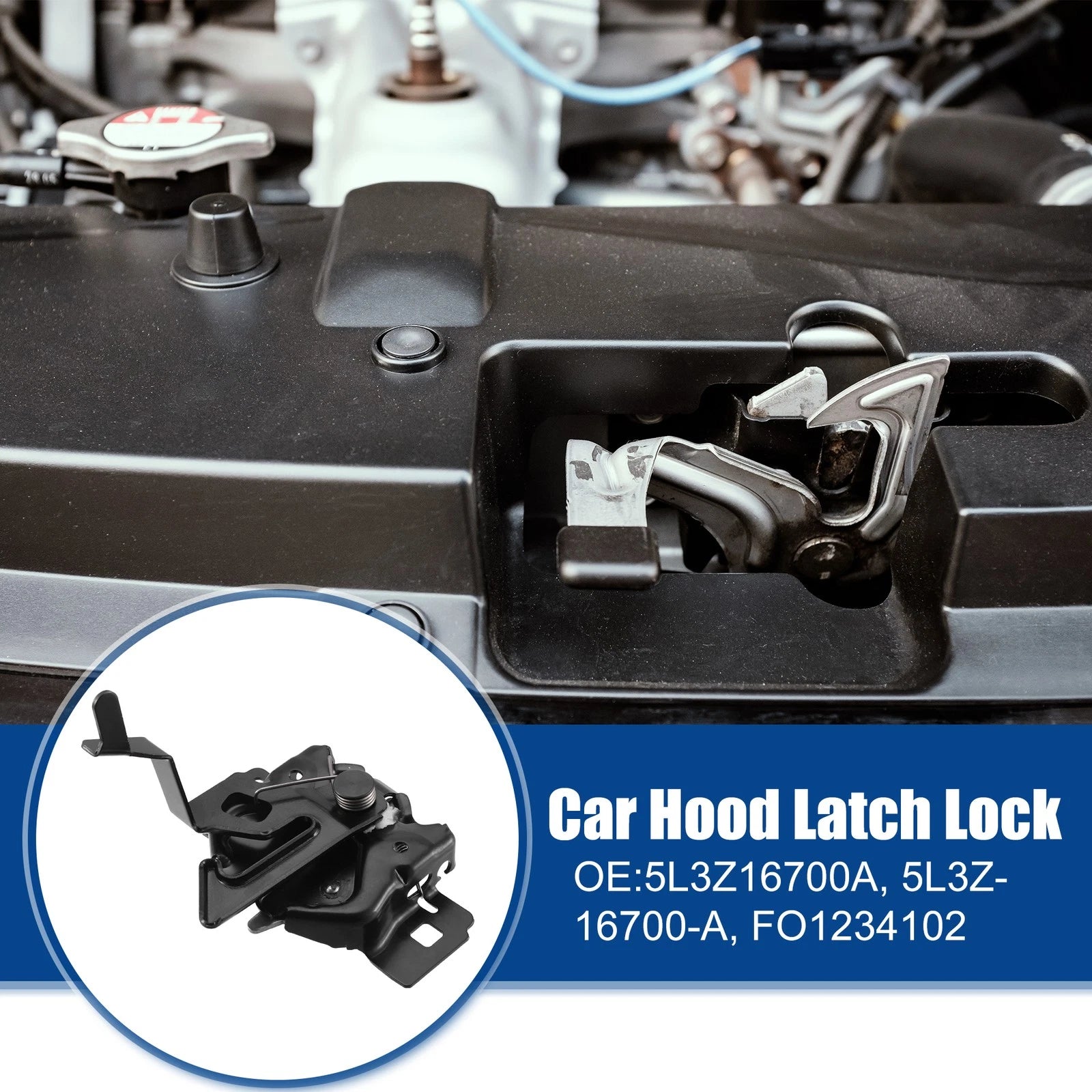 Hood Latch Lock Assembly for Ford F-150 (1997–2004) 5L3Z-16700-A FO1234102