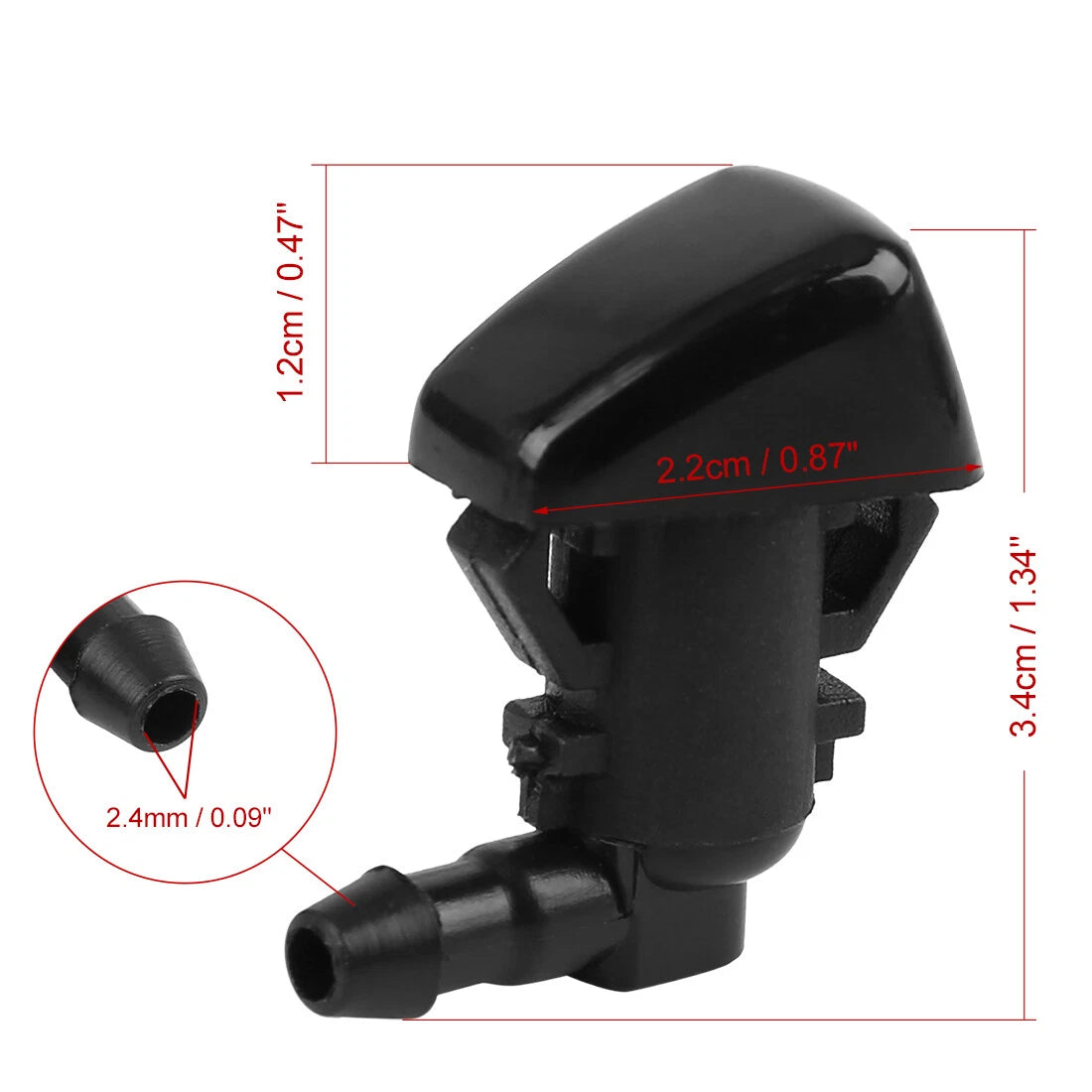 2X Windshield Wiper Jet Nozzle for Dodge Nitro (2007–2011) 55157319AA