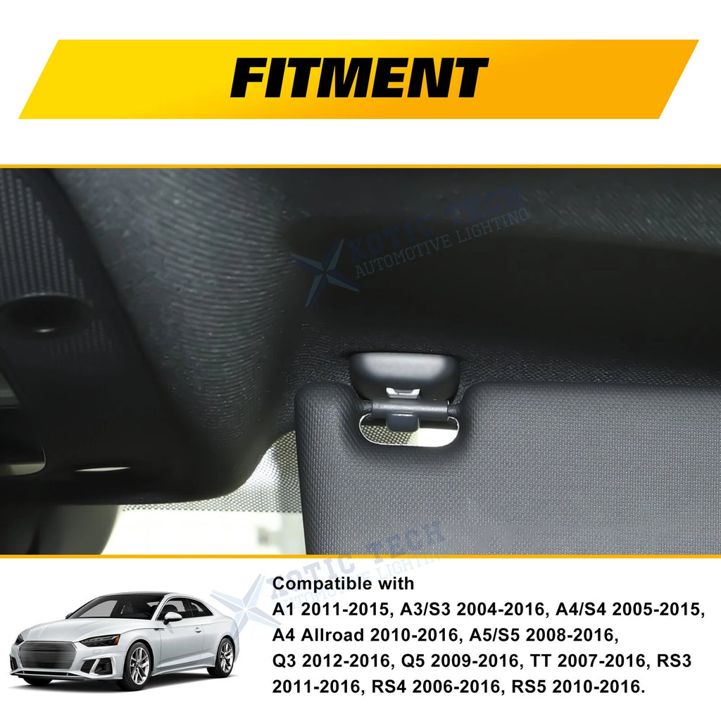 Sun Visor Hook Clip Base for Audi A3 S4 A5 TT Q3 Q5 (2010-2022)