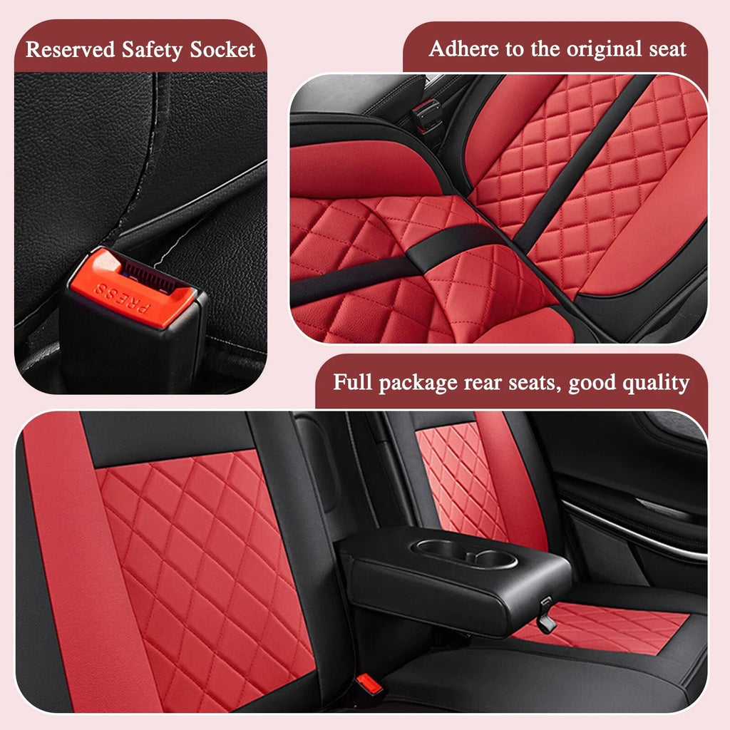 Set of 2 Faux Leather Seat Covers for Toyota (5-Seater)