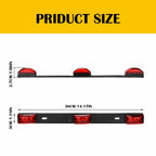 LED Red ID Light Bar for Truck Boat Trailer Marker Clearance Lights (14")