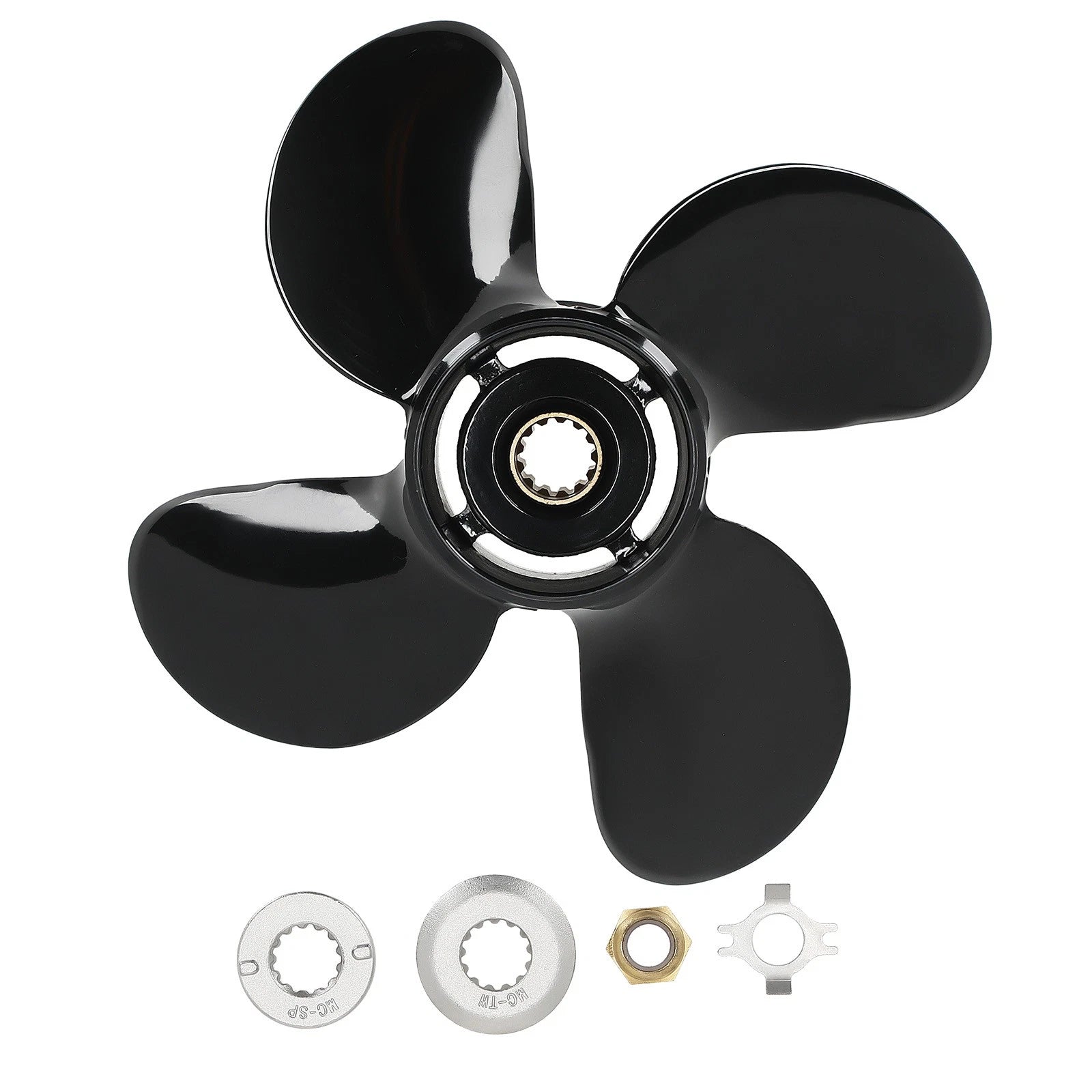 4-Blade Aluminum Boat Propeller for Mercury 40–70HP (2004–2020)