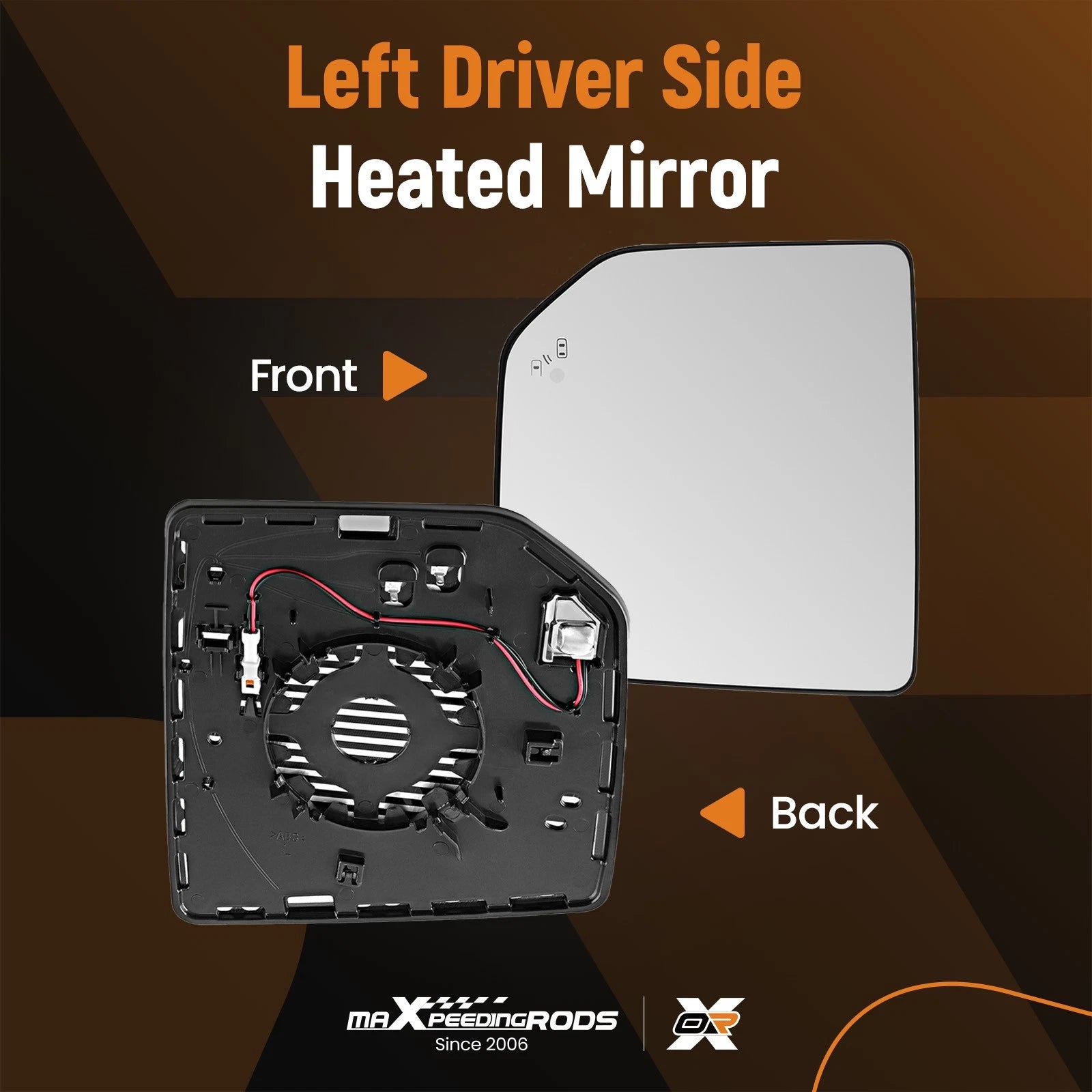 Heated Left Side Mirror Glass for Ford F150 (2015–2021) FL3Z17K707AH