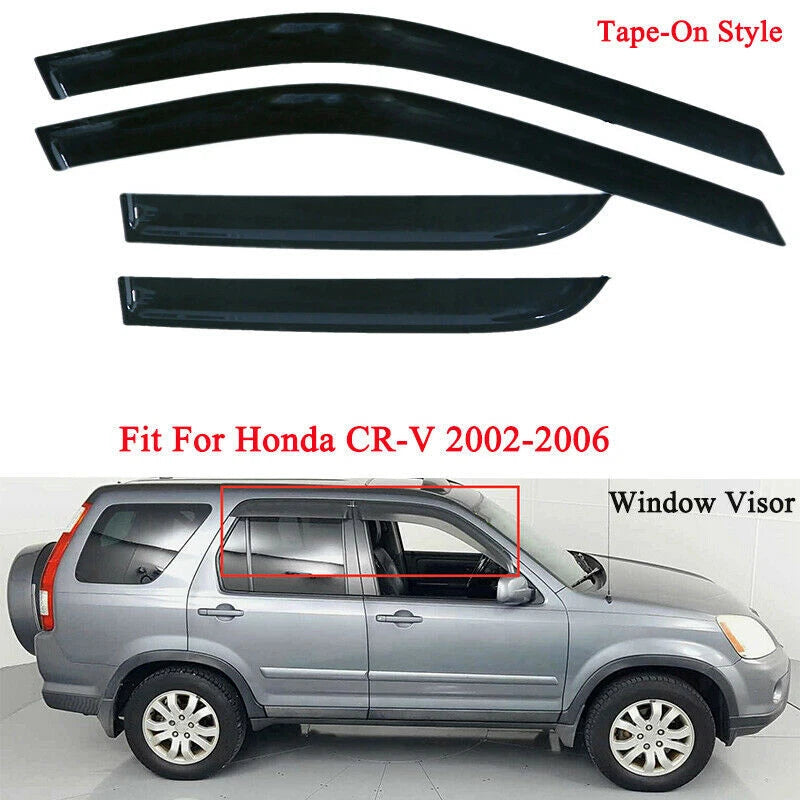 Set of 4 Window Visors for Honda CR-V (2002–2006)