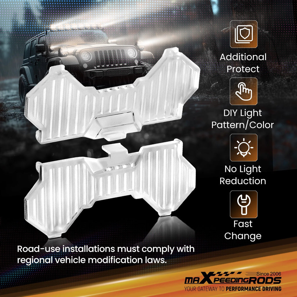 Square LED Light Cover Lens for maXpeedingrods 3.5" Driving Light Pods (Waterproof)