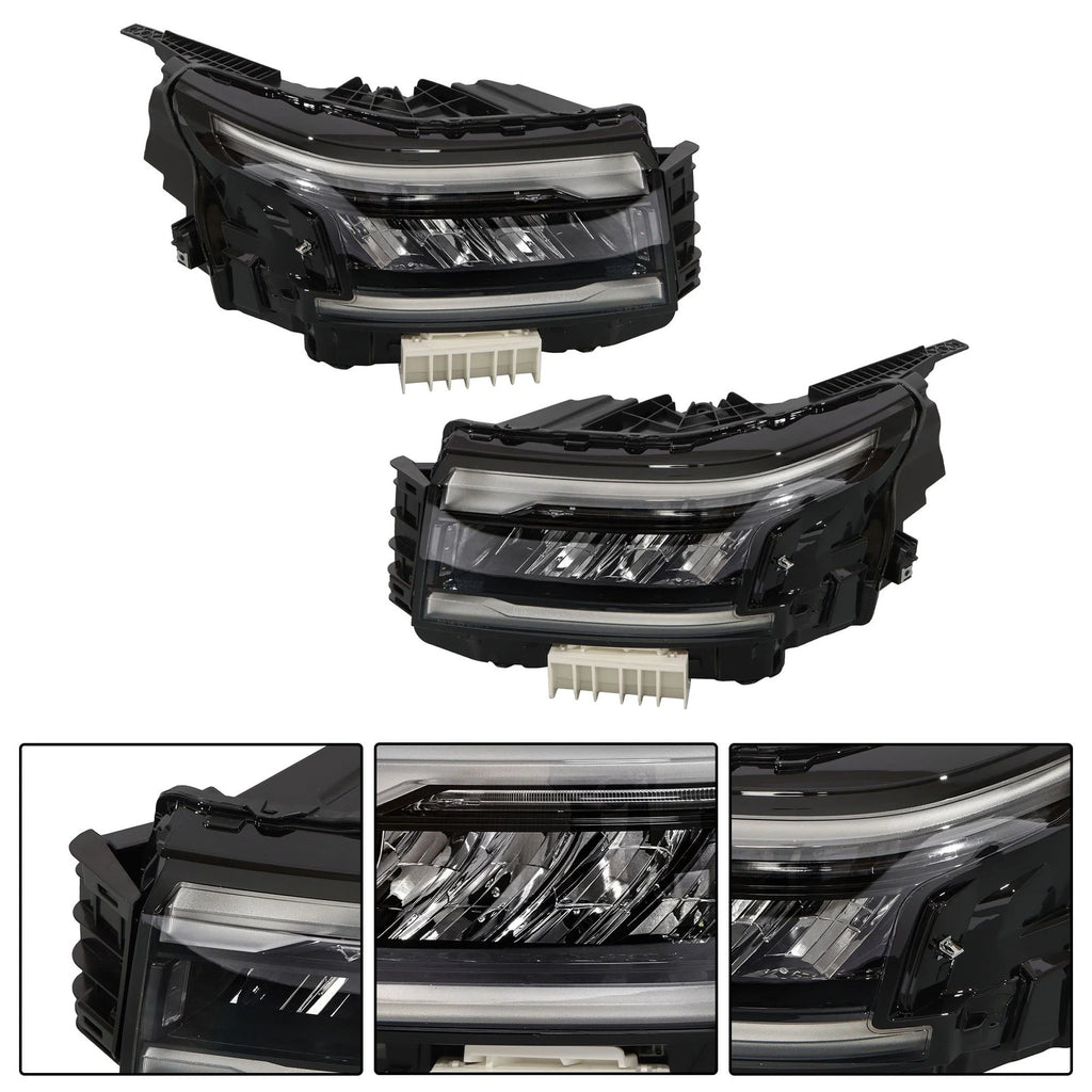 LED Headlight Assembly for Nissan Frontier (2022–2024) Left + Right Black