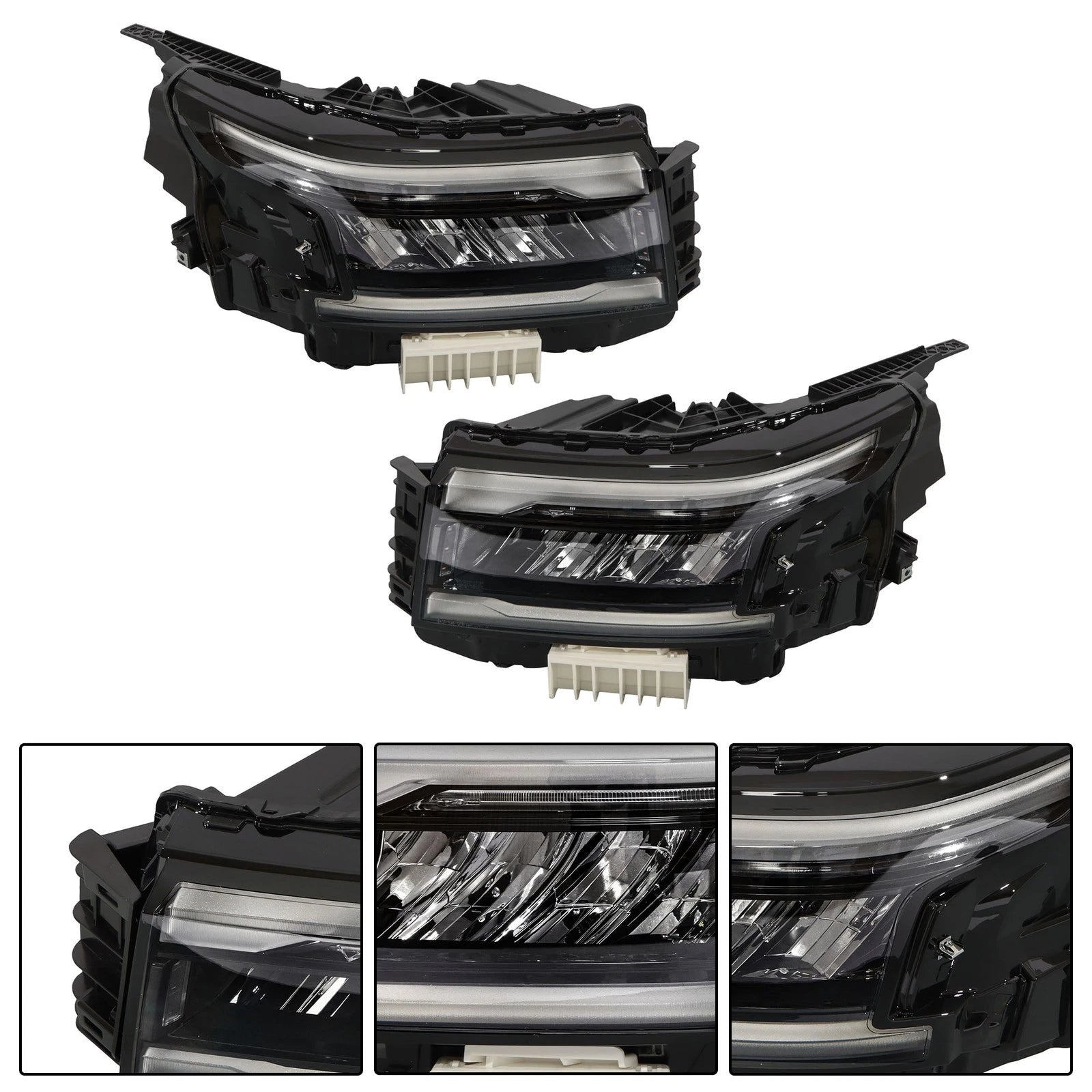 LED Headlight Assembly for Nissan Frontier (2022–2024) Left + Right Black