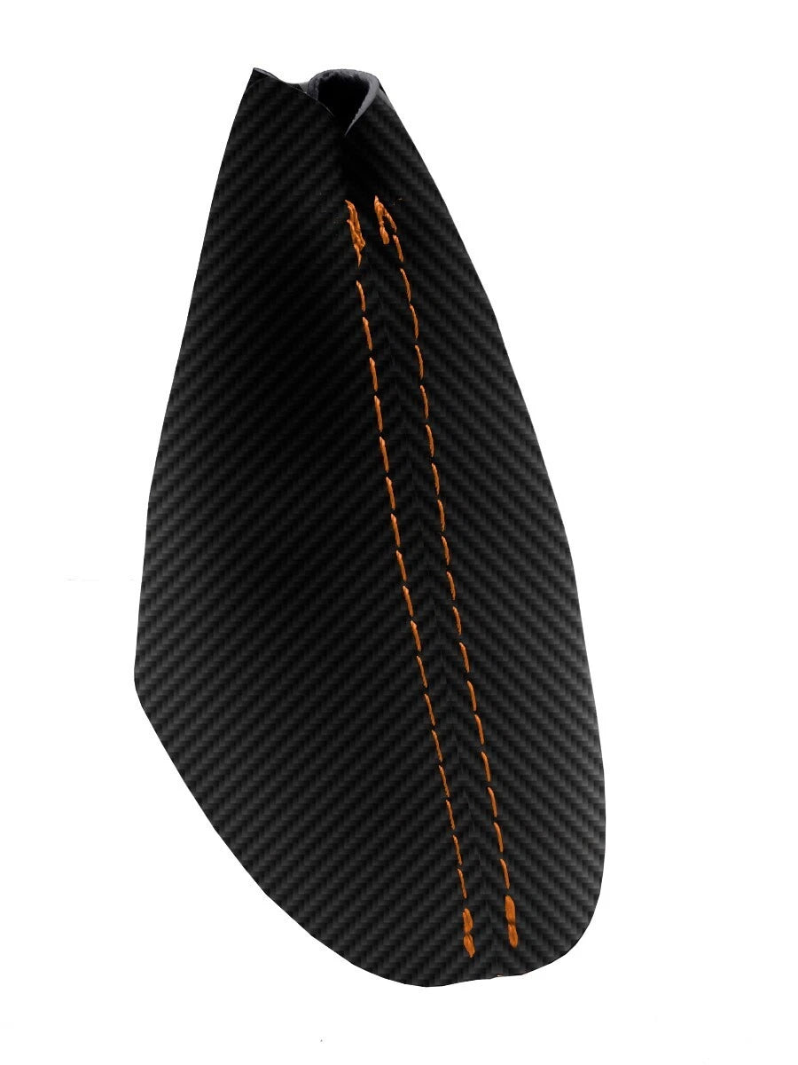 Manual Shift Boot for Ford Mustang (2015–2020) Carbon Fiber Orange Stitch