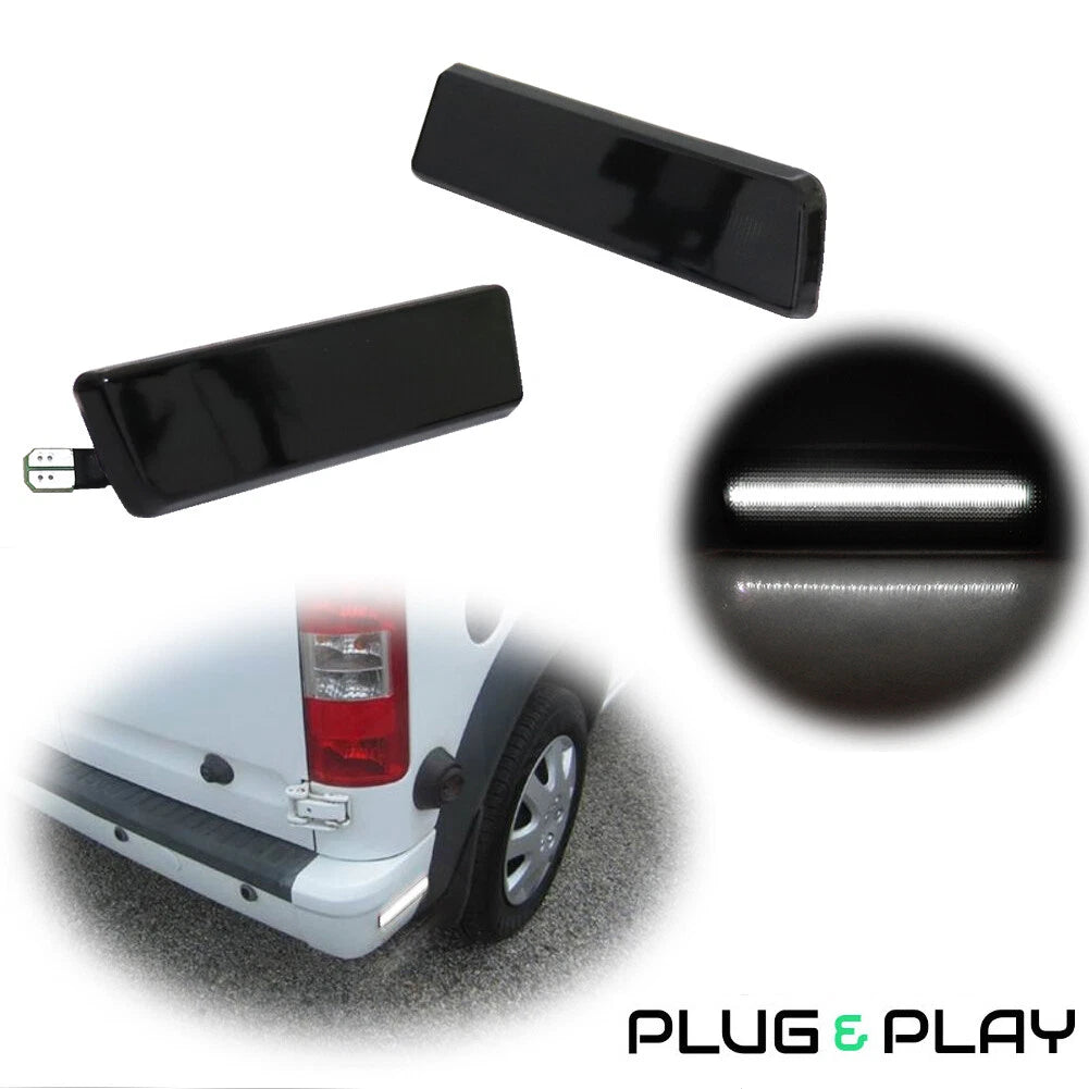 Cold White LED Rear Side Marker Reflector Lights for Ford Transit Connect (2010–2013)