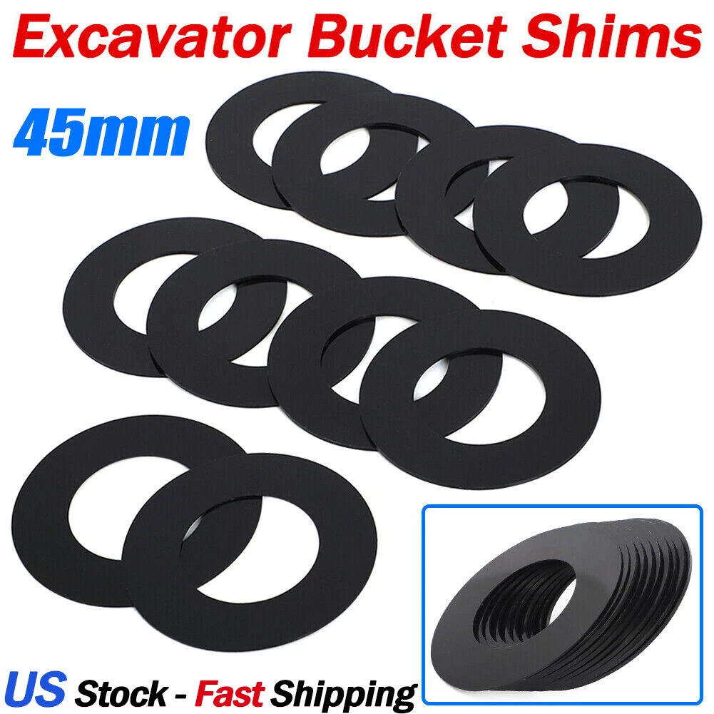 45mm Bucket Pin Shims for Komatsu, Bobcat, Kubota, Deere, Volvo