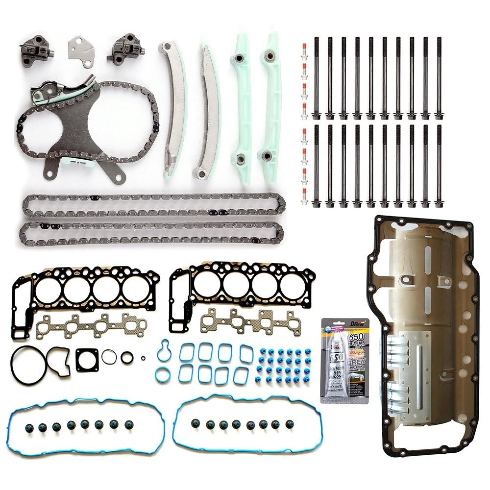 Timing Chain Kit with Head Bolts & Oil Pan Gasket for Dodge Ram 1500 (2002–2003)